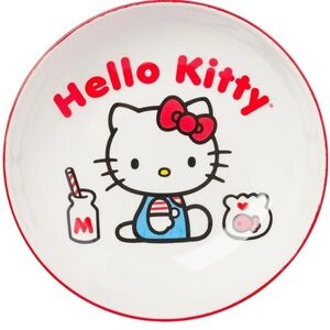 Hello Kitty Milk and Goldfish Red and White Ceramic Dinner Pasta Bowl 3SETS